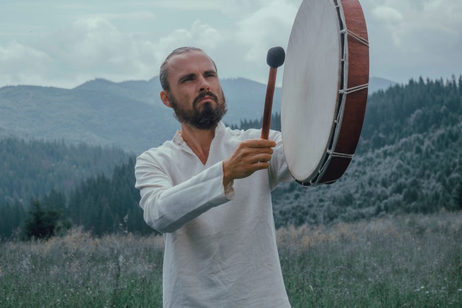 spiritual man with drum